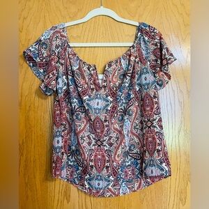 NWT, Buckle Shirt, Day Trip, Size Large, off shoulder